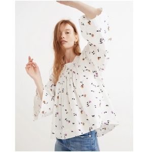 Madewell Square-Neck Top Sweet Blossom Square Neck